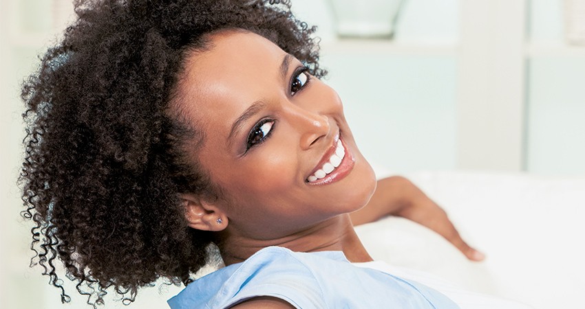 A Black Woman Patient Smiling